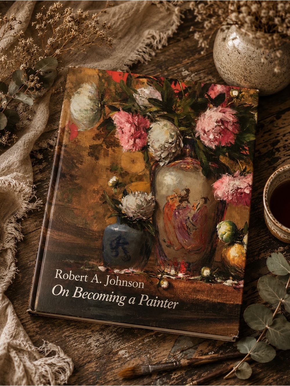 Robert A. Johnson On Becoming a Painter Hardcover Dust Jacket Book Signed